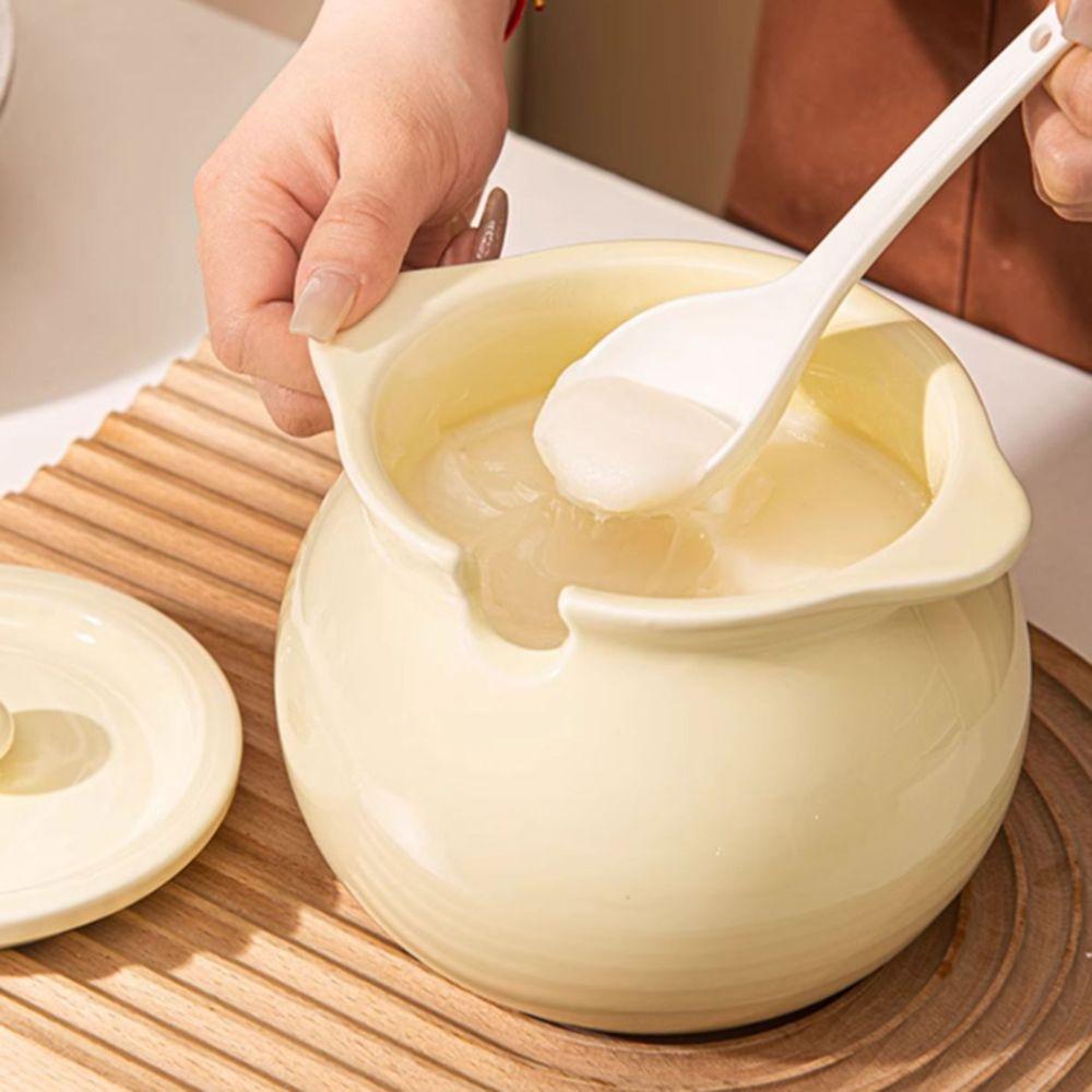 Dustproof Ceramic Lard Jar Large Capacity Condiment Container 3Size Spice Jars Salt/Sugar