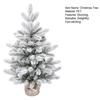 Artificial Mini Christmas Tree Small Xmas Pine Tree with Burlap Base Tabletop Green/Snow Flocked Christmas Tree for Indoor Table Centerpiece