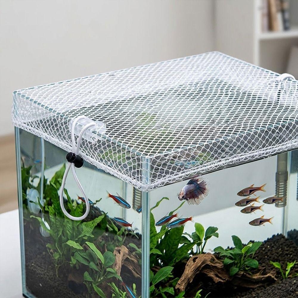 Filet Anti-Évasion Universel pour Tortue Maille Respirante en Nylon Couvercle en Maille d'Aquarium Extensible Filet Anti-Sauts Anti-Morsure pour Aquarium