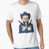 Singer Cowboy Essential T Shirt Vintage Washed Streetwear Unisex Stylish Top For Everyday Wear Homme Casual Versatile