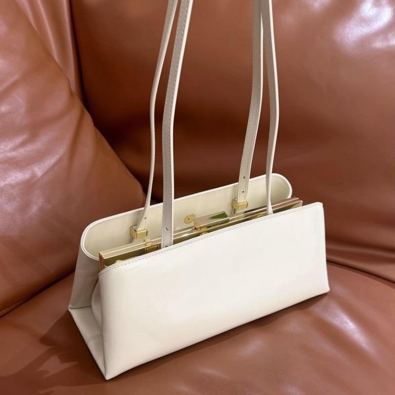 [Autumn New] Light Luxury Retro Textured Shoulder Handbag Niche Saddle Bag Underarm Baguette Bag