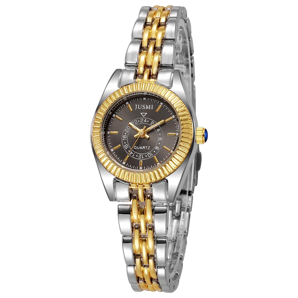 Light luxury fashion ladies quartz watch line scale alloy steel belt, suitable for daily wear, anniversary, Christmas gift