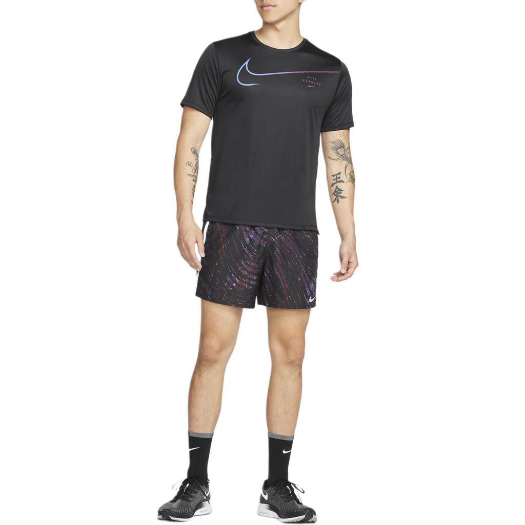 Nike Dri Fit T Shirts Men's Black Crew Neck Moderate Straight Fit