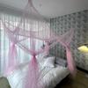 2-Meter Encrypted Four-Door Square Mosquito Net with Hooks - Simple Inn Style