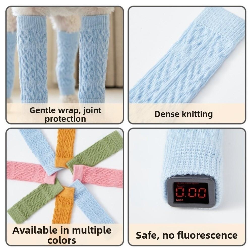 1Set(4pcs) Elastic Cuff Dog Knee Sleeve Soft Breathable Dog Leg Protector Pet Joint Sleeve for Dogs