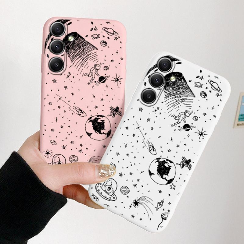 

Парный космический планета мягкий силиконовый матовый чехол для Samsung Galaxy A55 A35 A34 A15 S23 S24 FE S23 S25 M35 M34 противоударный чехол-бампер для телефона с защитой от царапин Samsung Galaxy S9 Plus чёрный