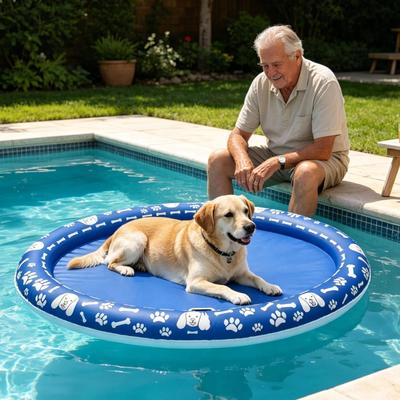 Dog Pool Float Scratch-Proof Inflatable Water Raft Dog Raft For Cat Puppy Water Swimming Lake Pond River Beach Summer