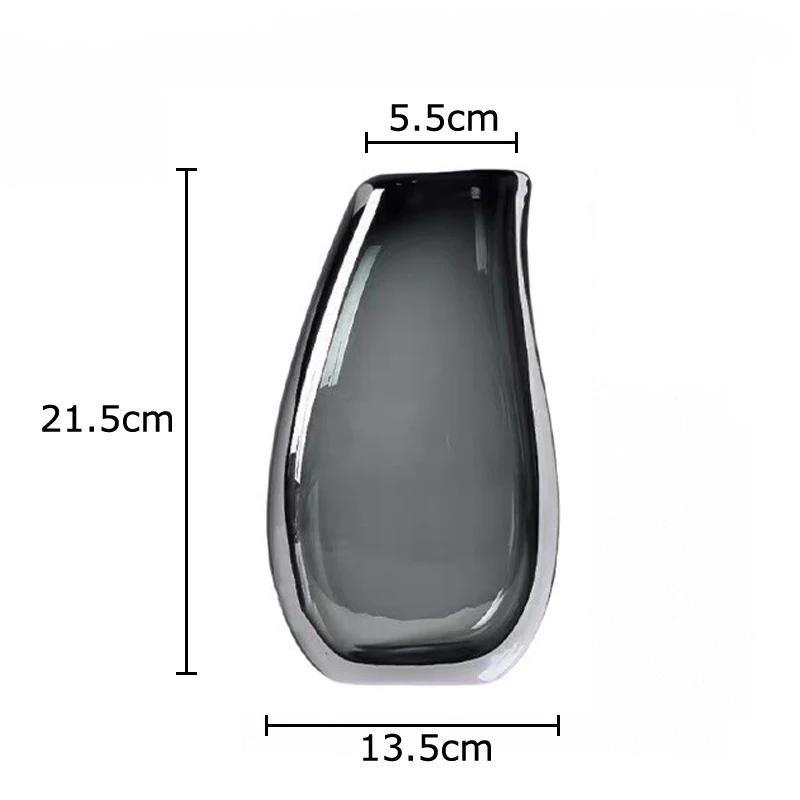 Transparent Double Layered Glass Vase Hydroponic Flower Pots Desk Decoration Flower Arrangement Floral Vase Room Aesthetic Decor