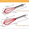 Stainless Steel Silicone Egg Beater - Manual Mixer for Baking and Cooking.