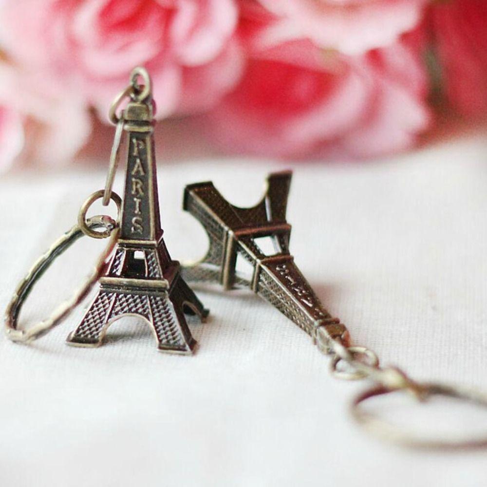 Zinc Zinc Alloy Eiffel Tower Bag Pendant Vintage Paris Keyring Creative France Tower Keychain  Backpack Decor