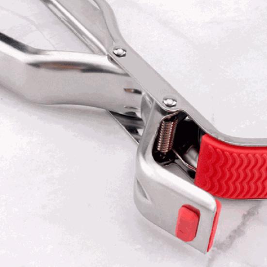 Anti-Scald Dish Clip Stainless Steel Bowl Clip Hot Pan Gripper Tongs Heat Resistant Kitchen Utensil for Bowls Pans Dishes