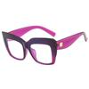 Oversized Women's Glasses Frame  Fashion Blue Purple Computer Eyeglasses Men Retro Square Frames Transparent Lens Eyewear