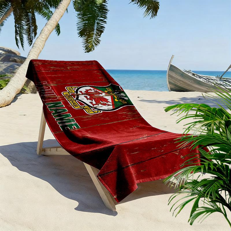 Wrexham AFC Druck Strandtuch, Großes Weiches Schnelltrocknendes Handtuch für Strand Camping Schwimmen