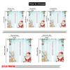 2pcs,2D plane printing Curtain Fabric Cute Santa Reindeer Christmas (3) Versatile 100% Polyester (without rod) Art Deco Festive