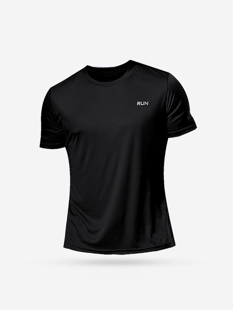 Men's Plus Size Ice Silk Quick-Dry Sports T-Shirt - Breathable Casual Short Sleeve
