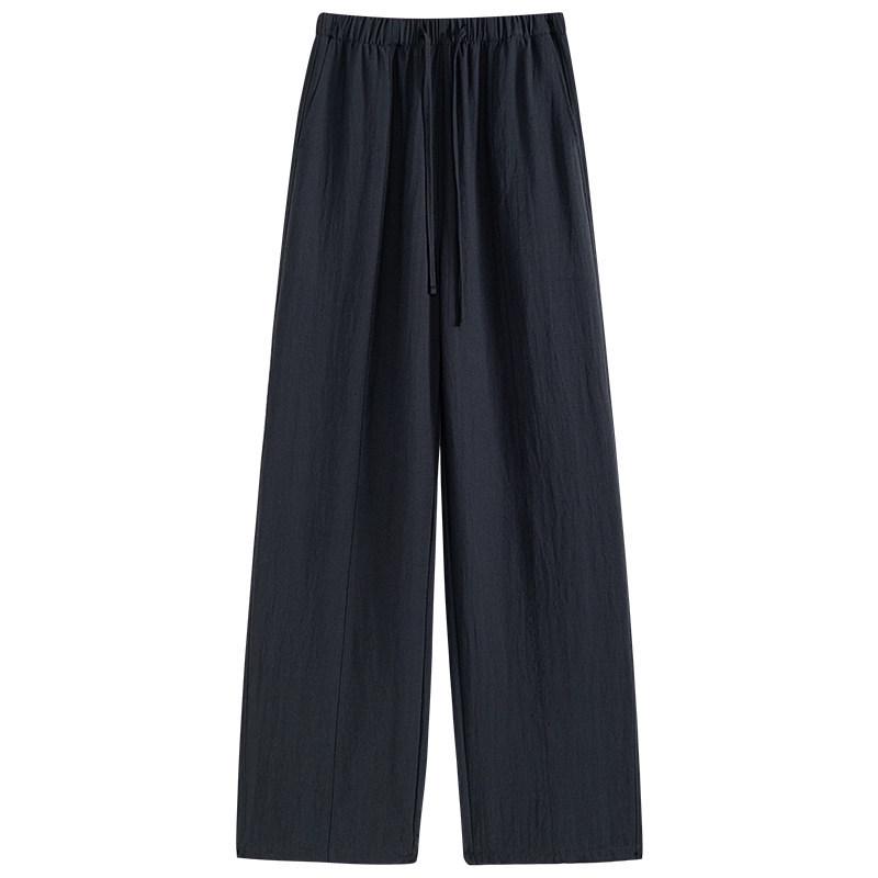 Tencel Linen Wide-Leg Women's Pants Summer 2026 - Lightweight, Cool Ice Silk Casual Design by Yamamoto.