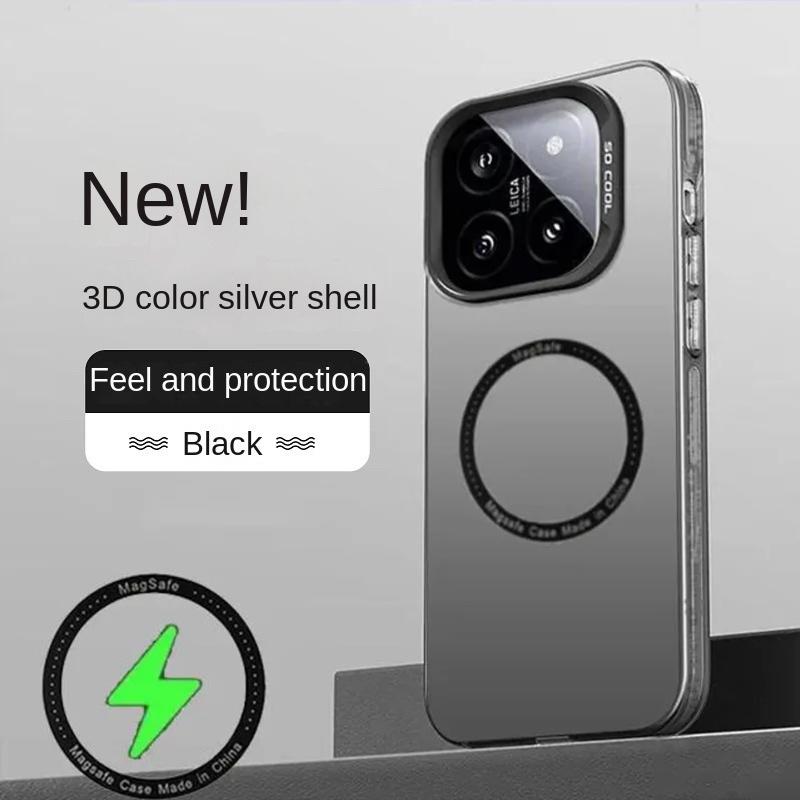 Luxury for Magsafe Wireless Charger Matte Frosted Case for Xiaomi 15T 14T 13T Pro 15 14 Pro Ultra Poco X8 X7 F8 F7 M8 Pro Transparent Protect Cover
