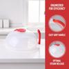 New Microwave Splash Cover High Temperature Resistant Microwave Guard Lid Transparent Food Heating Cover With Steam Vent Handle