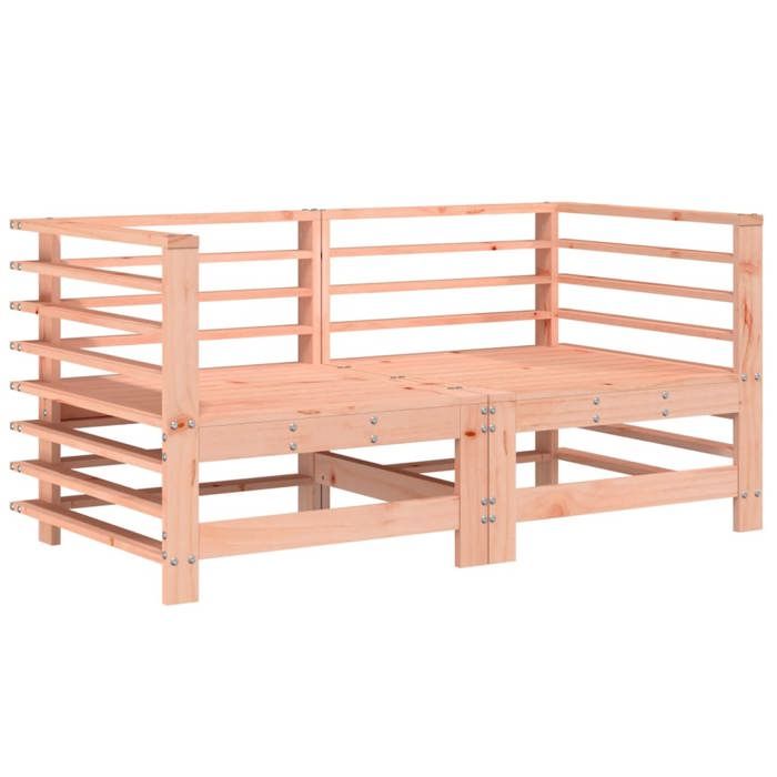 VidaXL Canapés d'Angle de Jardin 2 pcs, Sièges avec Dossier, Meubles de Terrasse Patio Arrière-cour Balcon Extérieur, Bois 825637