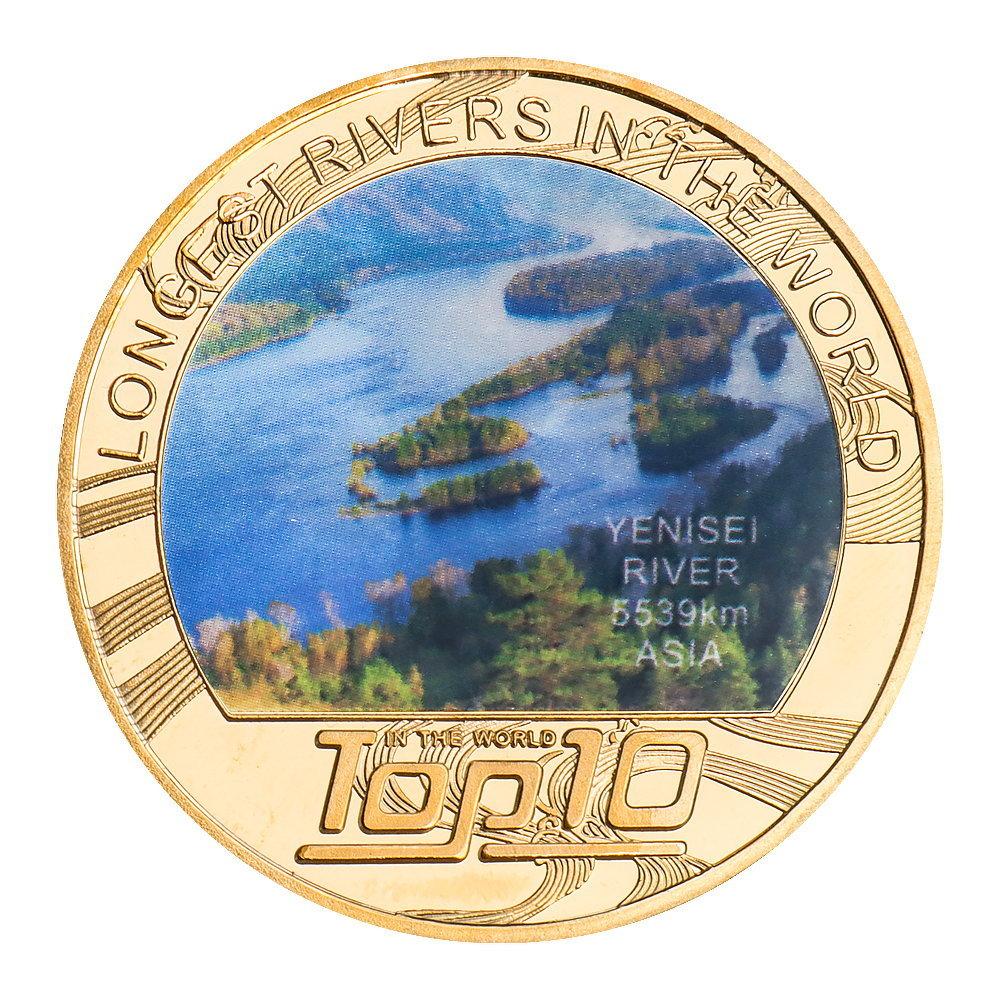 Top 10 River Commemorative Coins, Metal Badges, Collectible Gifts, Commemorative Badge Gift Boxes, Graduation Gifts