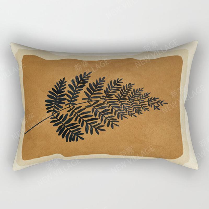 Decor nordic de toamnă, îmbrățișare, față de pernă, abstractă, frunze geometrice, boemă, canapea mașină, husă de pernă pentru sufragerie 30x50