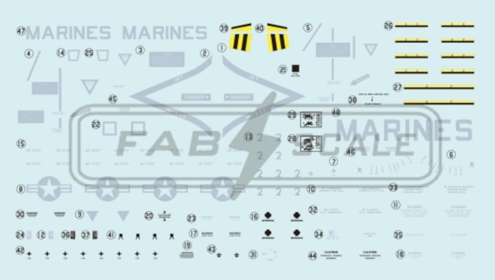 

Fab Scale Studio scale 2025 equipped aircraft plastic model decals FABD48082 1/48 AV-8B+ VMA-231 LHD-5 (airplane)