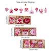 9Pcs Valentine Hangings Wood Holiday Decoration Love Flower Valentine Ornaments Valentine'S Day Decorative Love Envelope Pendant