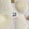 Bow Woven Fisherman'S Hat Children Summer Hollow Breathable Straw Hat Sunshade Sunscreen Bucket Hat Showing Face Small Basin Hat