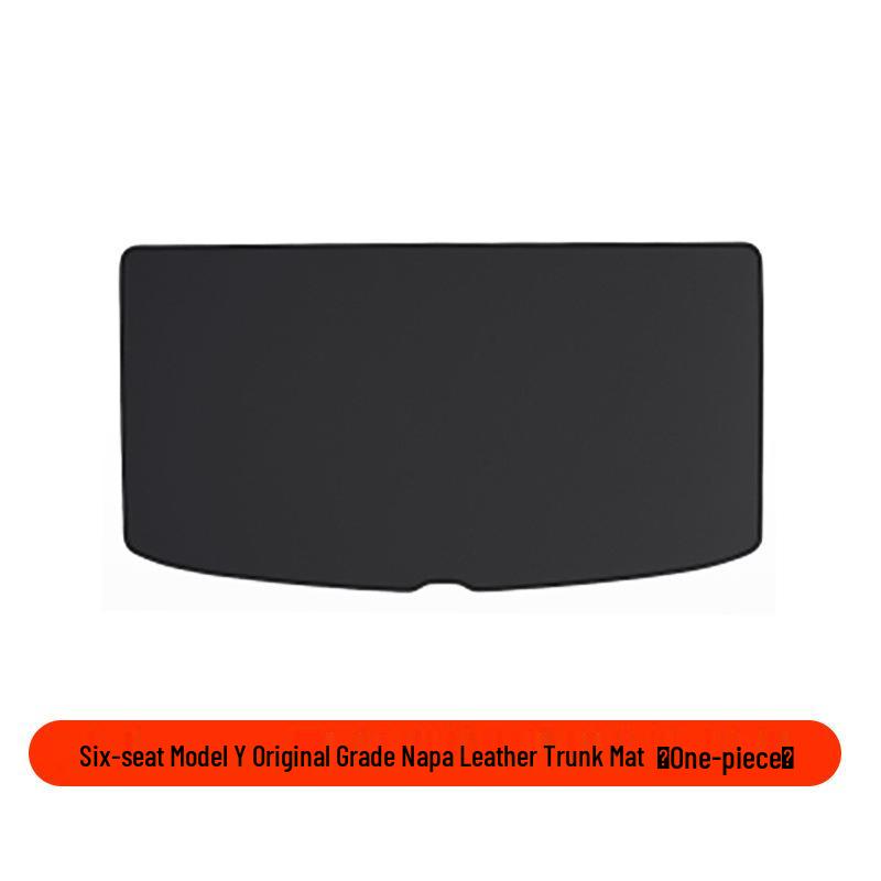 Tesla Model Y Six-Seater TPE Floor Mats Set: Includes Full Car Interior, Front and Rear Trunk Protection Mats.
