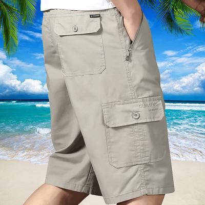 Summer Men's Sports Casual Shorts Outdoor Shorts Big Size Loose Straight Cargo Shorts Cotton Comfortable Beach Running Short Pants