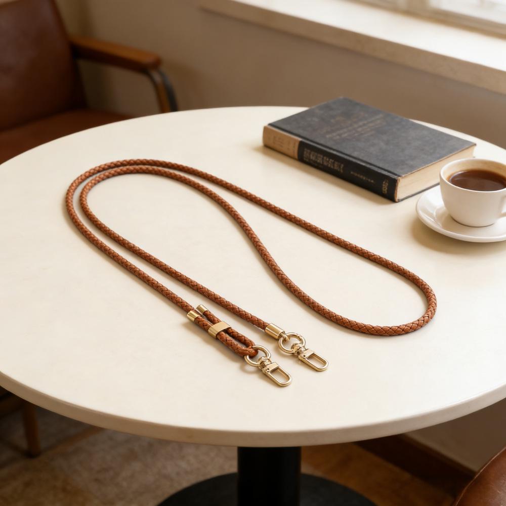 Verstellbarer geflochtener Leder-Umhängegurt & Schlüsselanhänger-Anhänger für Handy-Lanyard