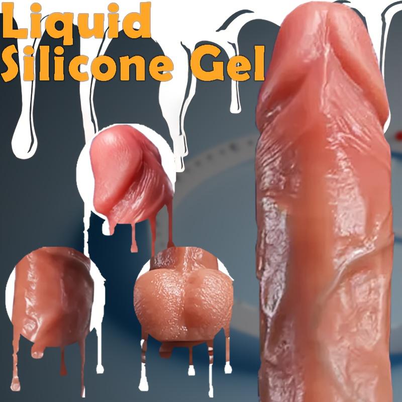 10 Vibration 10 Telescopic Thick Penis,8.66 Inches Long Artificial Dildo Liquid Silicone,Equipped With Wireless Remote Control,Sex Toys, Sex,