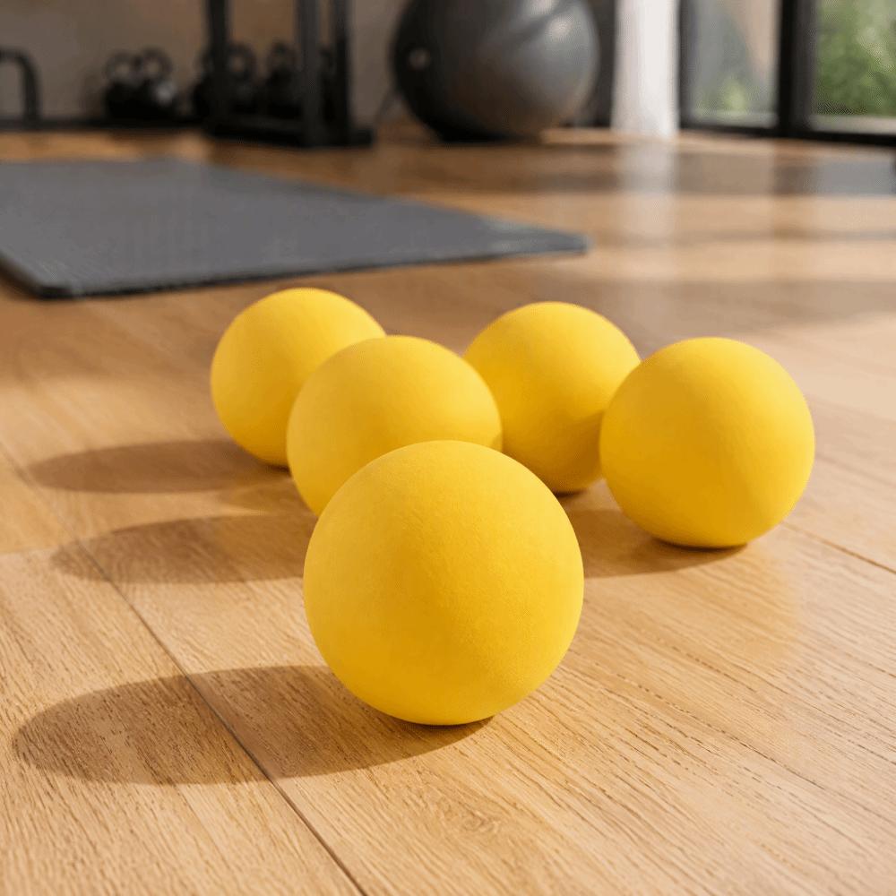 5 Stück Gummi-Squashball Hohlstruktur Hüpfender Squashball Indoor-Sportarten