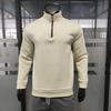 Cross-border Winter Fleece Heavyweight Loose Outdoor Men's Thermal Half-Zip Stand-Up Collar Pullover Sports Hoodie for Men