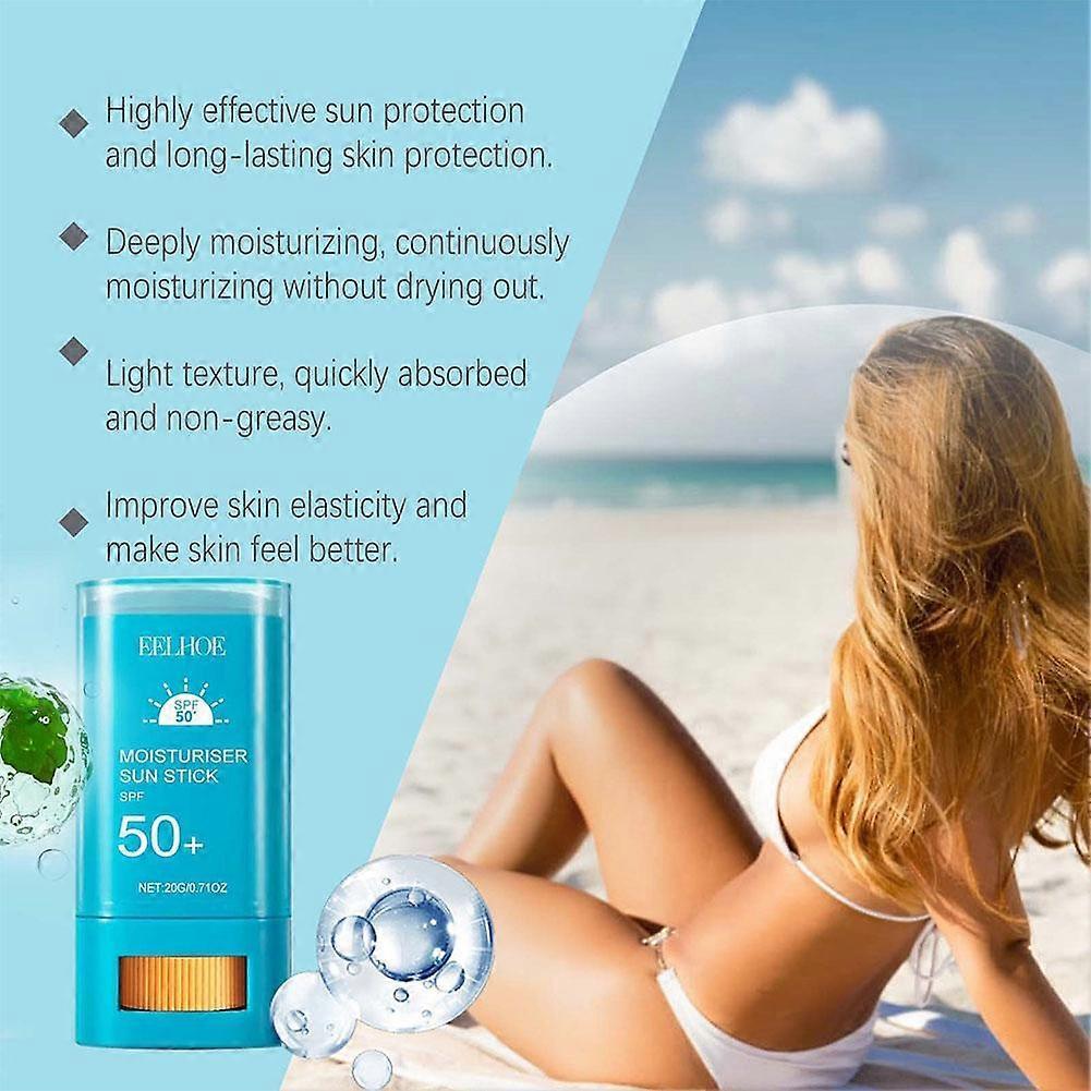 20g Hydrating Sunscreen Stick for All Skin Types Lightweight Non-Greasy Waterproof & Sweatproof