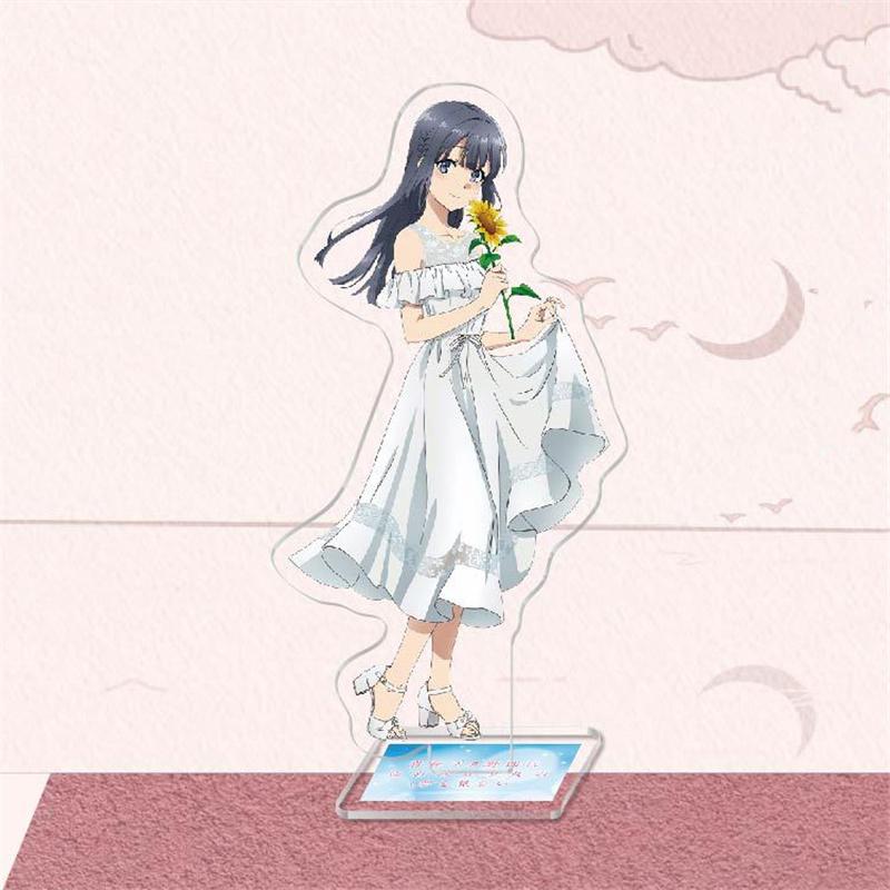 Anime Sakurajima Mai Senpai Acrylic Figure Stand Model Plate Keychain Rascal Does Not Dream of Bunny Girl Desk Decor