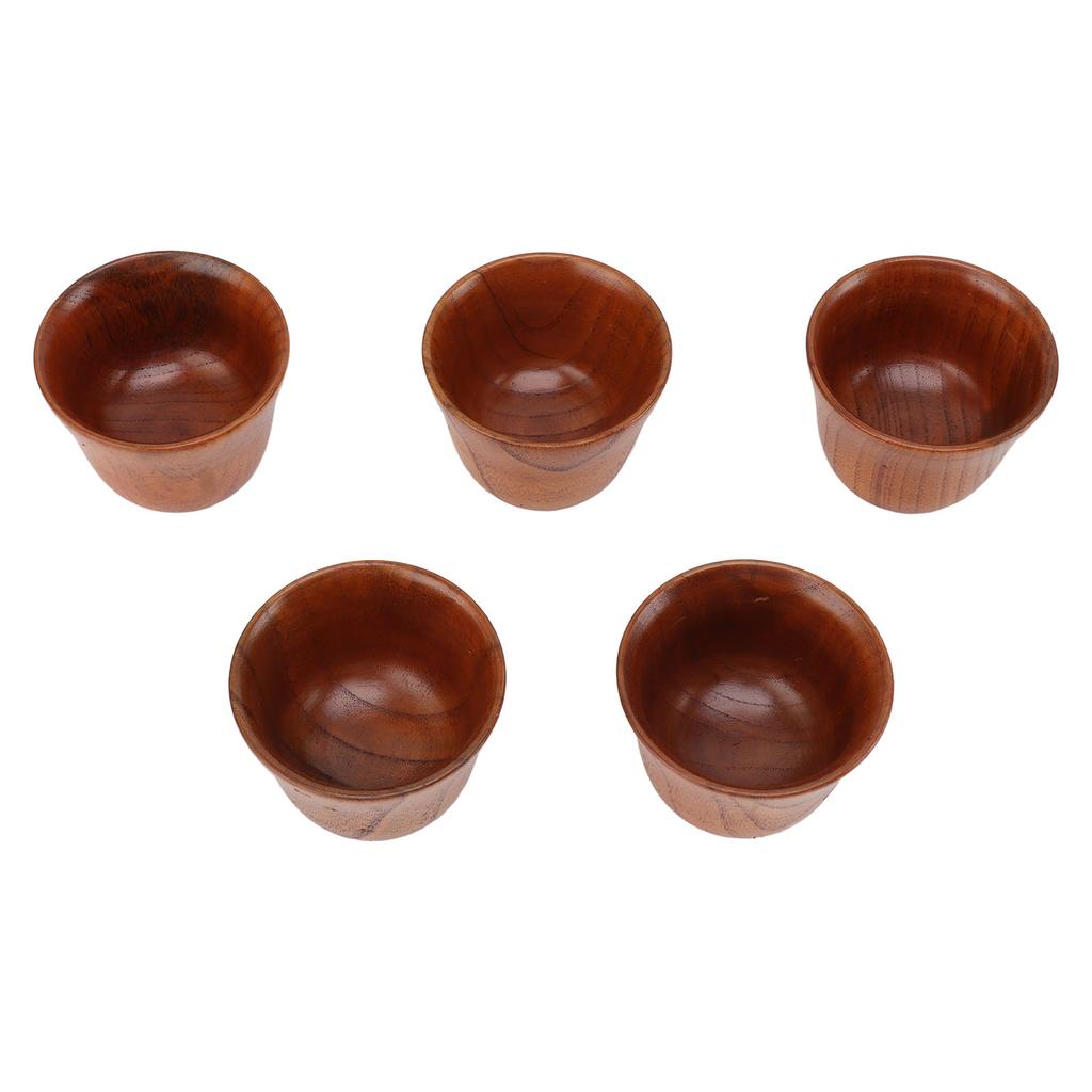 Wooden Tea Cups Handmade Multifunctional Safe Eco Friendly Solid Wood Teacups for Drinking Tea