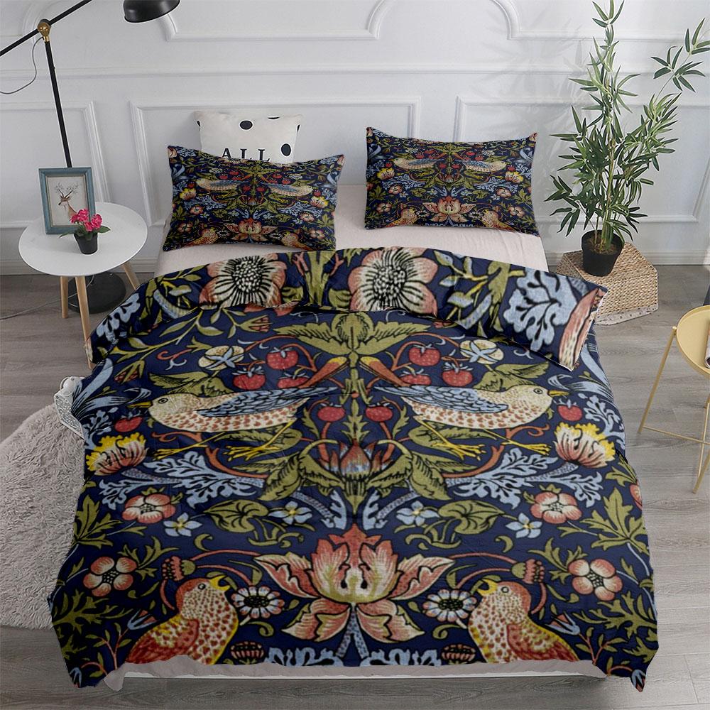 

Комплект постельного белья William Morris Victorian King Queen Double Full Twin Single Size EU single(135x200cm)