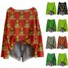 Damemote Langermet Christmas Snowman Snowflake Print Jakke Cardigan