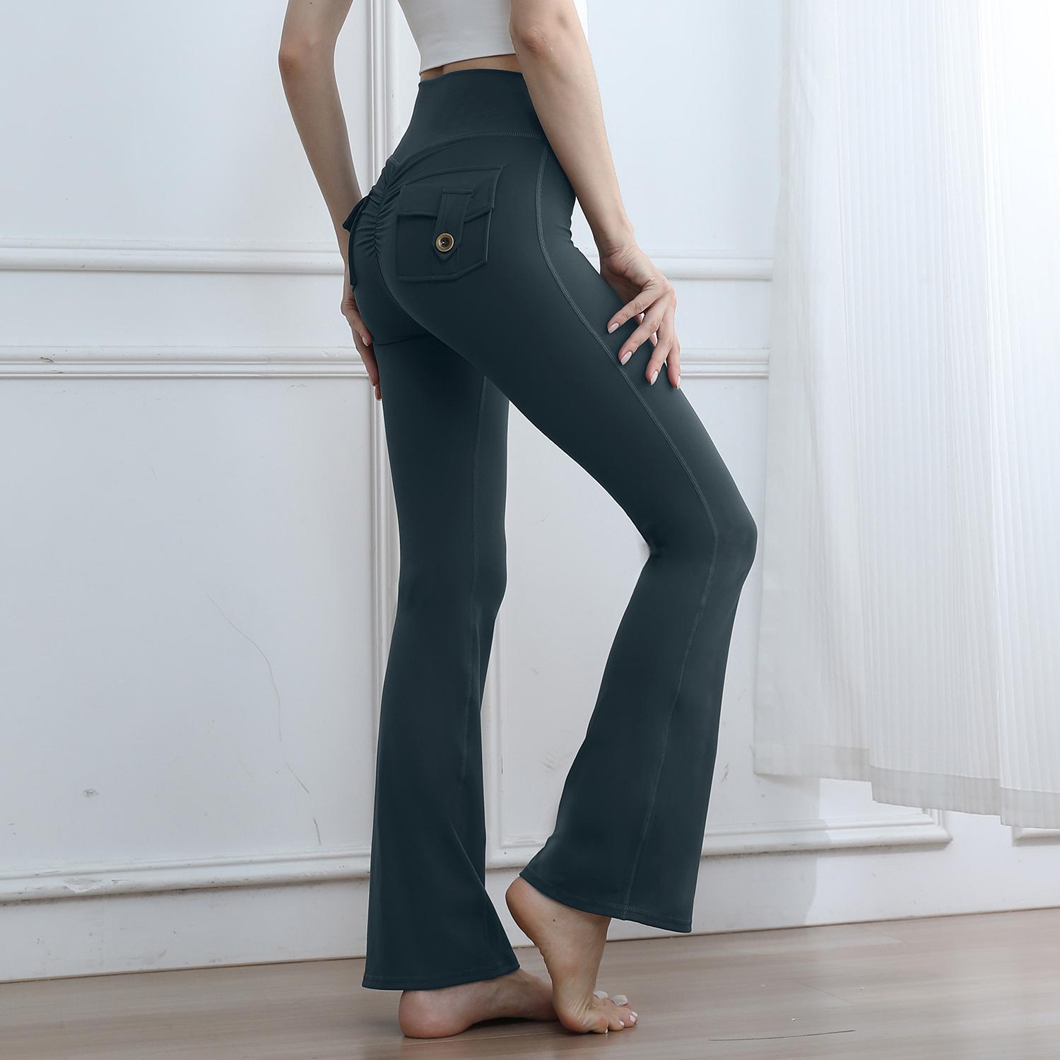 

Женские осенне-зимние эластичные спортивные брюки с высокой талией для бега и фитнеса, быстросохнущие L изумрудный