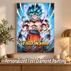 Gogeta Custom Name Diamond Painting Personalized 5D Full Drill DIY Diamond Art Home Decor