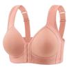 Front Buckle Full Cup Wire-Free Bra for Middle-Aged and Elderly - Comfortable Side Support & Thin Section Gathering Design