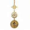 Stainless Steel Saint Benedict & Witch Knot Double-Sided Pendant Necklace