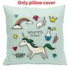 Pillow Unicorn Case Cute Cartoon Print Home Living Room Sofa Car Cushion Gift