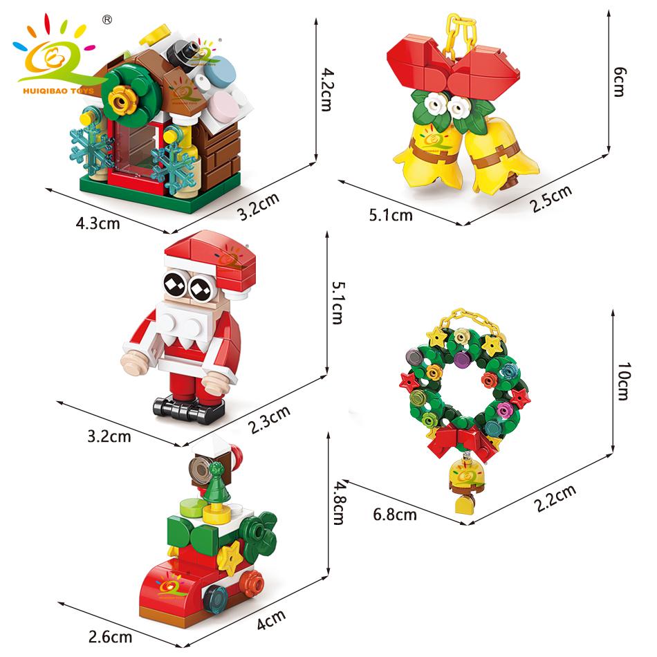 Non-Toxic Children Mini Christmas Tree Santa Claus Model Micro Bricks Building Block Diy Insect Animal Bricks Toys For Adult Gift