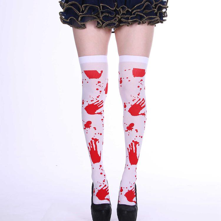 Halloween Skull & Skeleton Blood Stain Tube Socks