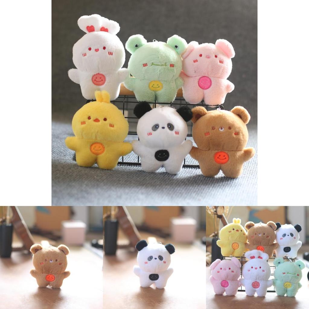 Super Soft Short Plush Animal Keychain Stuffed Toy Backpack Accessory Gift For Children