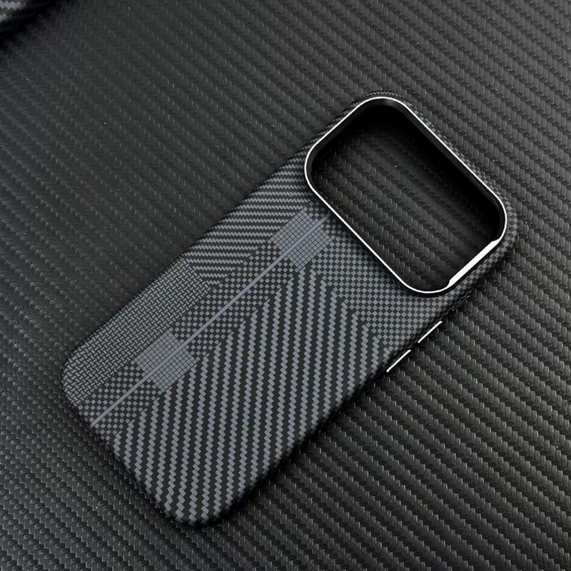 Luxury Premium Carbon Fiber Pattern Phone Case For IPhone 17 Pro Max 16 Pro 15 14 for MagSafe Magnetic Charging Shockproof Cover
