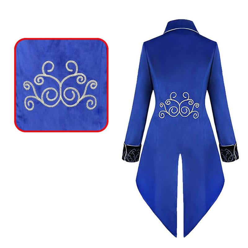 3 Style Halloween Party Cosplay Costume Men's Victorian Steampunk Windbreaker Retro Prince Medieval Dress Renaissance Embroidery Jacket