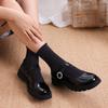 New Thick-soled Buckle Girls' Single Shoes Patent Leather British Older Children's Shoes Non-slip Solid Color Girls' Student Shoes Children's Leat